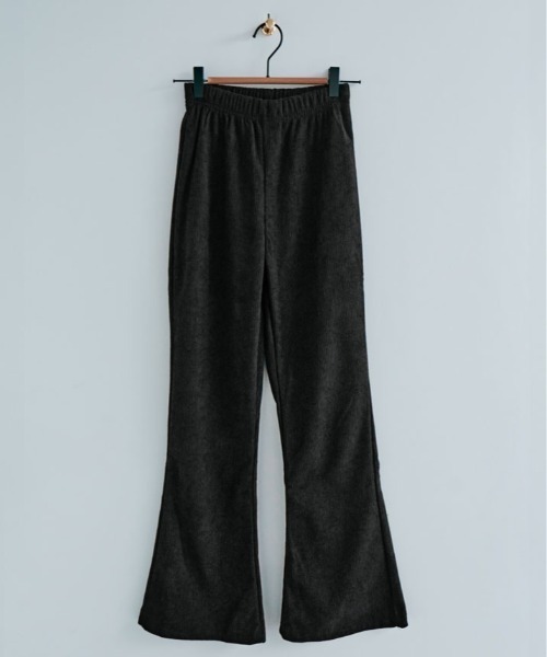 kirakiraShop(キラキラショップ)の「裏起毛 セミワイド リブパンツ(その他パンツ・レディース・オフホワイト/ブラック・S/M/L/XL)」の11枚目の写真