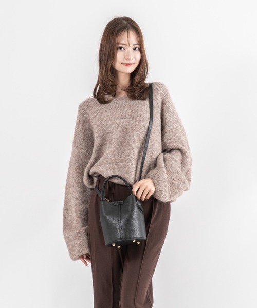 Rivel(リヴェル)の「【andrea cardone/アンドレアカルドネ】ワンハンドル レザー バケツバッグ(ハンドバッグ・レディース・ブラック/シルバー/ブラウン/アイボリー・FREE)」の21枚目の写真