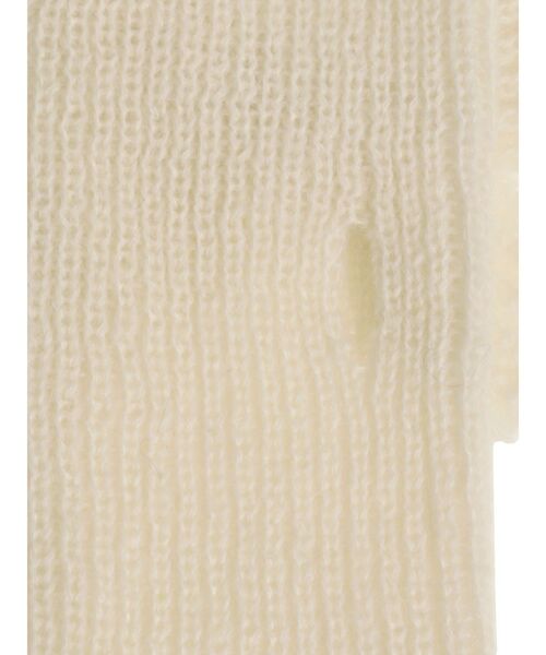 merry jenny（メリージェニー）の「りぼんりぼんニットグローブ（手袋・レディース・ピンク/ネイビー/アイボリー・FREE）」の6枚目の写真