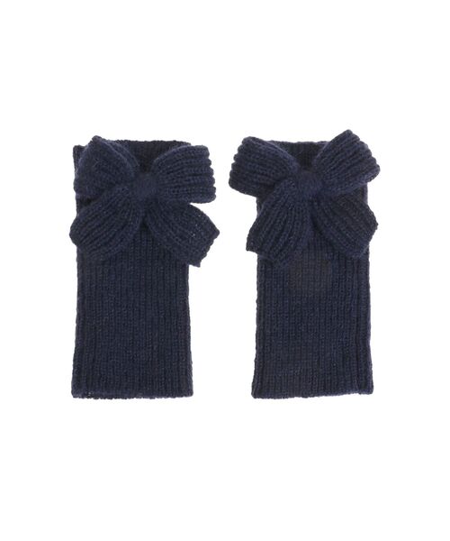 merry jenny（メリージェニー）の「りぼんりぼんニットグローブ（手袋・レディース・ピンク/ネイビー/アイボリー・FREE）」の8枚目の写真