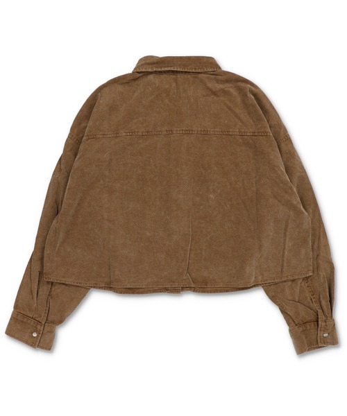 SPINNS（スピンズ）の「スタイルUP★ヴィンテージ加工ショートシャツ/ケミカル（シャツ/ブラウス・レディース・グレー/キャメル/チャコール・ONESIZE）」の18枚目の写真