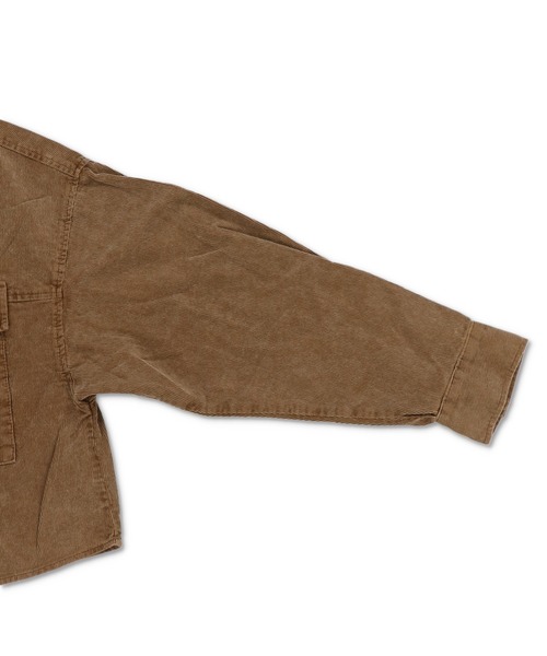 SPINNS（スピンズ）の「スタイルUP★ヴィンテージ加工ショートシャツ/ケミカル（シャツ/ブラウス・レディース・グレー/キャメル/チャコール・ONESIZE）」の16枚目の写真