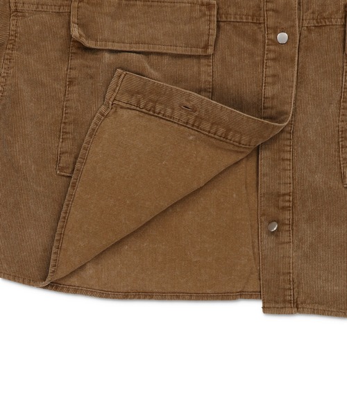 SPINNS（スピンズ）の「スタイルUP★ヴィンテージ加工ショートシャツ/ケミカル（シャツ/ブラウス・レディース・グレー/キャメル/チャコール・ONESIZE）」の17枚目の写真