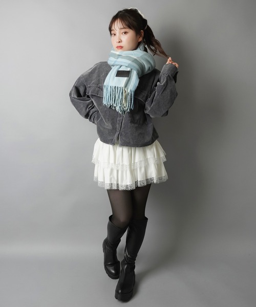 SPINNS（スピンズ）の「スタイルUP★ヴィンテージ加工ショートシャツ/ケミカル（シャツ/ブラウス・レディース・グレー/キャメル/チャコール・ONESIZE）」の14枚目の写真