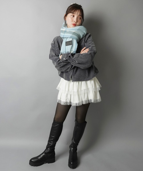 SPINNS（スピンズ）の「スタイルUP★ヴィンテージ加工ショートシャツ/ケミカル（シャツ/ブラウス・レディース・グレー/キャメル/チャコール・ONESIZE）」の15枚目の写真