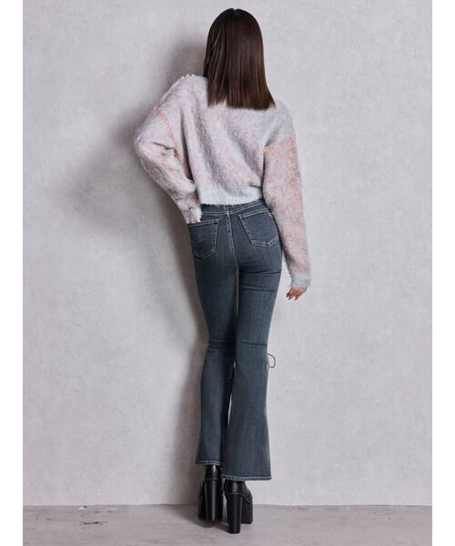 GYDA（ジェイダ）の「BRATTY MOHAIR LIKEショートニットトップス（ニット/セーター・レディース・ピンク/グレー/オフホワイト・FREE）」の8枚目の写真