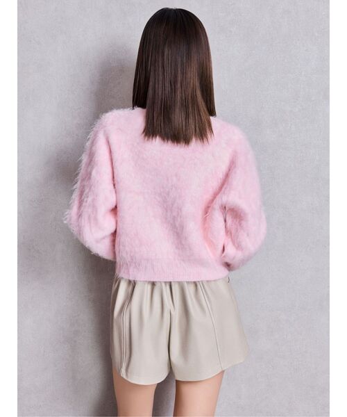 GYDA（ジェイダ）の「BRATTY MOHAIR LIKEショートニットトップス（ニット/セーター・レディース・ピンク/グレー/オフホワイト・FREE）」の12枚目の写真