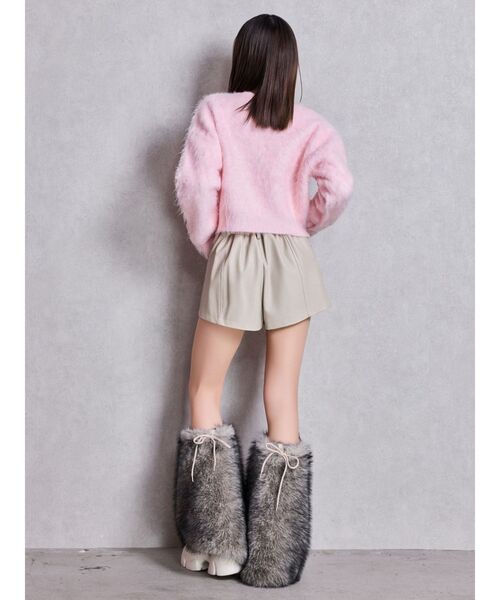 GYDA（ジェイダ）の「BRATTY MOHAIR LIKEショートニットトップス（ニット/セーター・レディース・ピンク/グレー/オフホワイト・FREE）」の19枚目の写真