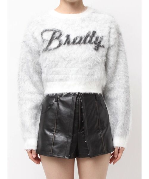 GYDA（ジェイダ）の「BRATTY MOHAIR LIKEショートニットトップス（ニット/セーター・レディース・ピンク/グレー/オフホワイト・FREE）」の20枚目の写真