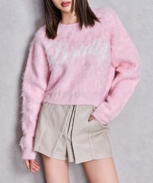 BRATTY MOHAIR LIKEショートニットトップス