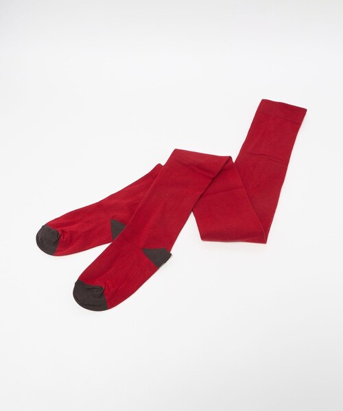 UNITED ARROWS（ユナイテッドアローズ）の「コットン 2トーン タイツ（タイツ/ストッキング・レディース・ブラック/レッド/ダークグレー・FREE）」の12枚目の写真