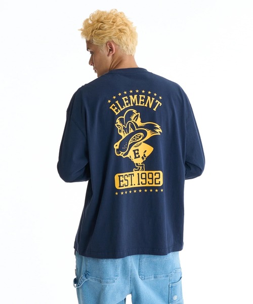 ELEMENT(エレメント)の「【直営店限定】ELEMENT メンズ LION LS ロンT 【2025年秋冬モデル】/エレメントバックプリントビックシルエット長袖ロンT(Tシャツ/カットソー・メンズ・ブラック/ホワイト/ネイビー・MEDIUM/LARGE/X-LARGE)」の3枚目の写真