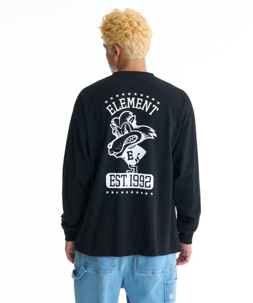 ELEMENT(エレメント)の「【直営店限定】ELEMENT メンズ LION LS ロンT 【2025年秋冬モデル】/エレメントバックプリントビックシルエット長袖ロンT(Tシャツ/カットソー・メンズ・ブラック/ホワイト/ネイビー・MEDIUM/LARGE/X-LARGE)」の2枚目の写真