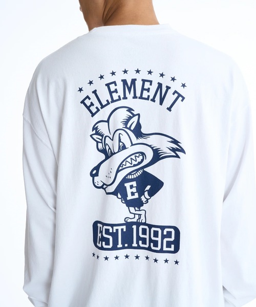 ELEMENT(エレメント)の「【直営店限定】ELEMENT メンズ LION LS ロンT 【2025年秋冬モデル】/エレメントバックプリントビックシルエット長袖ロンT(Tシャツ/カットソー・メンズ・ブラック/ホワイト/ネイビー・MEDIUM/LARGE/X-LARGE)」の8枚目の写真