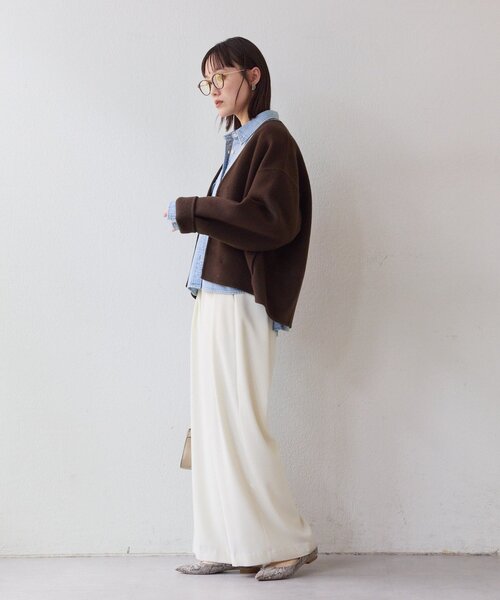 RIVE DROITE（リヴドロワ）の「【上品見え】ウールリバーショートコート（その他アウター・レディース・チャコールグレー/キャメル/ブラウン・FREE）」の9枚目の写真
