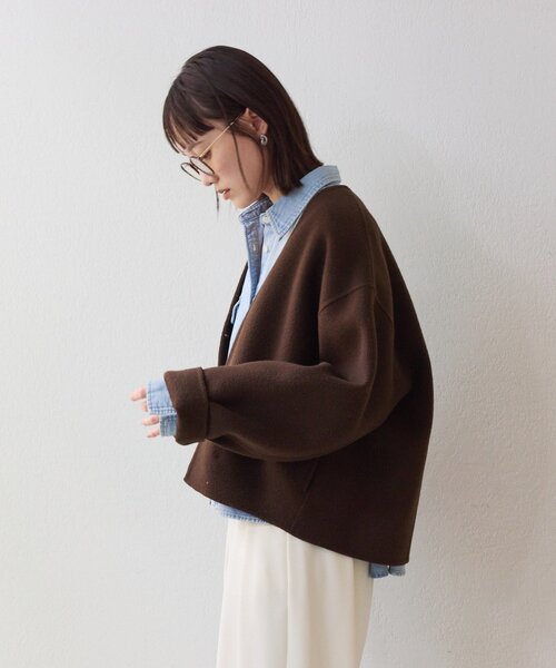 RIVE DROITE（リヴドロワ）の「【上品見え】ウールリバーショートコート（その他アウター・レディース・チャコールグレー/キャメル/ブラウン・FREE）」の12枚目の写真