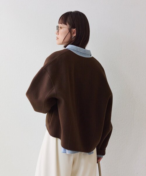 RIVE DROITE（リヴドロワ）の「【上品見え】ウールリバーショートコート（その他アウター・レディース・チャコールグレー/キャメル/ブラウン・FREE）」の13枚目の写真