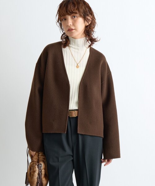 RIVE DROITE（リヴドロワ）の「【上品見え】ウールリバーショートコート（その他アウター・レディース・チャコールグレー/キャメル/ブラウン・FREE）」の18枚目の写真