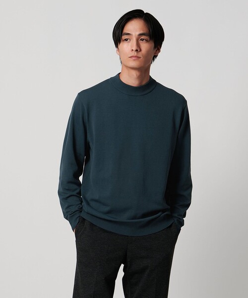 UNITED ARROWS（ユナイテッドアローズ）の「モックネックニット UA COZY ウォッシャブル（ニット/セーター・メンズ・グレー系/オフホワイト/ブラック/ロイヤルブルー・M/XL/XXL/L/S）」の6枚目の写真