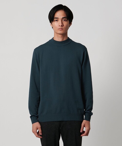 ショートスリーブモックネックニットUA COZY―ウォッシャブル、抗菌防臭 nw2776-21_2.jpg