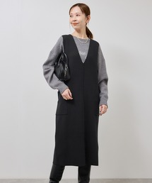 ROPE' PICNIC（ロペピクニック）の「ニットジャンパースカート/着丈が選べる・リンクコーデ（ジャンパースカート）」