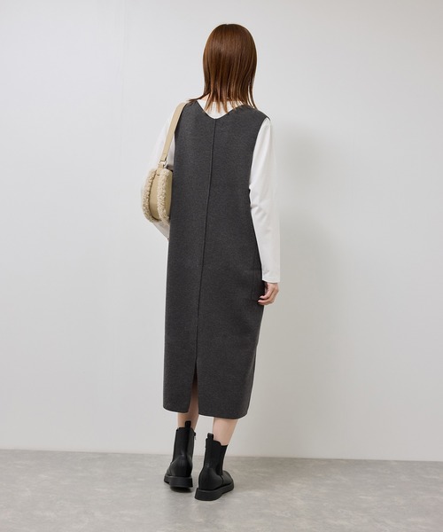 ROPE' PICNIC（ロペピクニック）の「ニットジャンパースカート/着丈が選べる・リンクコーデ（ジャンパースカート・レディース・チャコールグレー/ブラック/ブラウン系その他2・TM/M）」の19枚目の写真