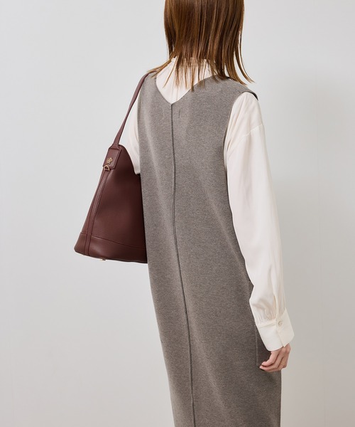 ROPE' PICNIC（ロペピクニック）の「ニットジャンパースカート/着丈が選べる・リンクコーデ（ジャンパースカート・レディース・チャコールグレー/ブラック/ブラウン系その他2・TM/M）」の14枚目の写真