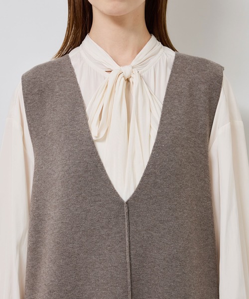 ROPE' PICNIC（ロペピクニック）の「ニットジャンパースカート/着丈が選べる・リンクコーデ（ジャンパースカート・レディース・チャコールグレー/ブラック/ブラウン系その他2・TM/M）」の9枚目の写真