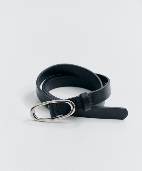 STUDIOUS(ステュディオス)の「【STUDIOUS/ステュディオス】Oval Buckle Belt/オーバルバックルベルト(ベルト・レディース・シルバー/ゴールド・FREE)」の2枚目の写真