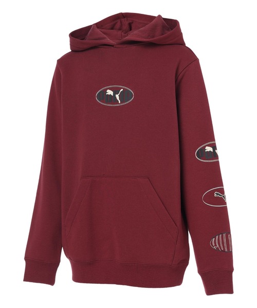 PUMA(プーマ)の「プーマ PUMA ESS LOGO LAB エグゼキューション HD TR B(スウェット・キッズ・ブラック/ボルドー・150cm/120cm/130cm/140cm/160cm)」の2枚目の写真