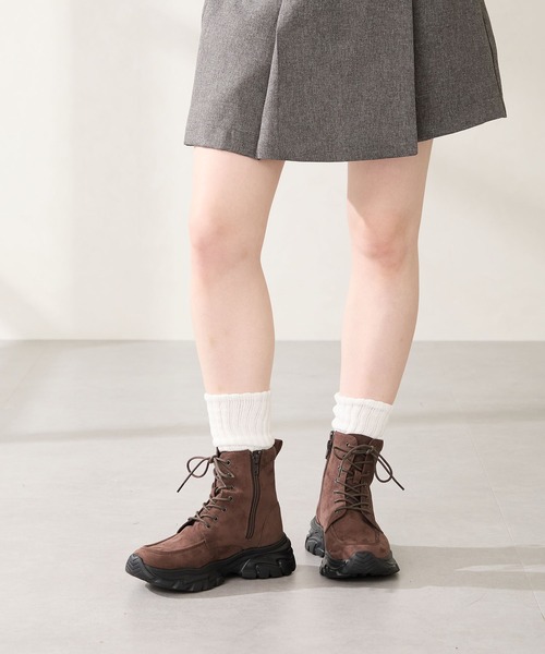 9/1まで♥ラストサマーセール【新品未開封】Healy プロフェッショナル 2025秋冬新作 厚底 スニーカーソール 編み上げブーツ/51405（ブーツ