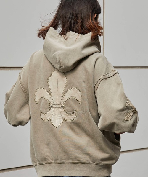 SUPPLIER/サプライヤー Fleur Leather Patch hoodie フーディー