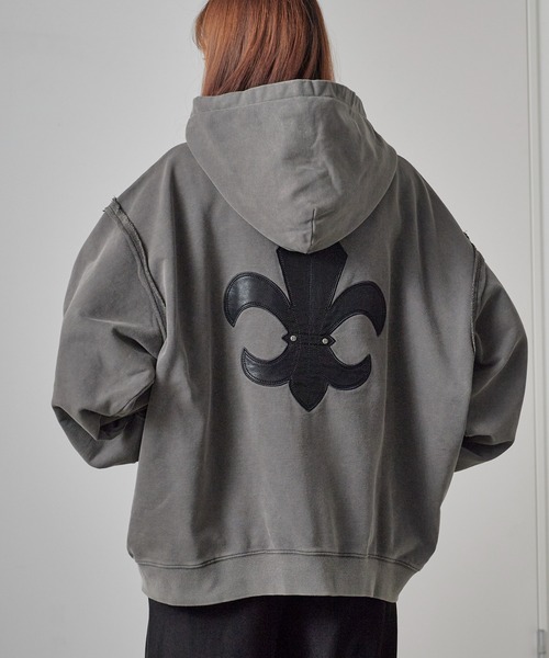 SUPPLIER/サプライヤー Fleur Leather Patch hoodie フーディー