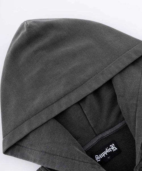 SUPPLIER(サプライヤー)の「SUPPLIER/サプライヤー Fleur Leather Patch hoodie フーディー スウェット トレーナー(パーカー・メンズ・ブラック/ベージュ・M/L/XL)」の8枚目の写真