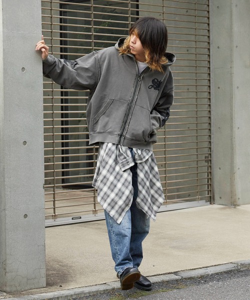 SUPPLIER/サプライヤー Fleur Leather Patch hoodie フーディー