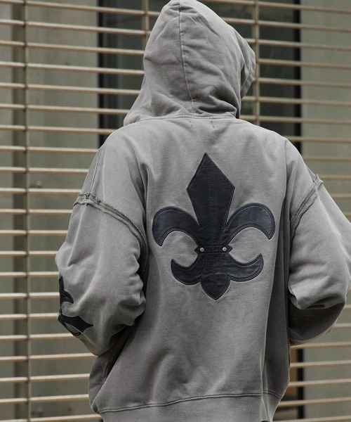 SUPPLIER/サプライヤー Fleur Leather Patch hoodie フーディー