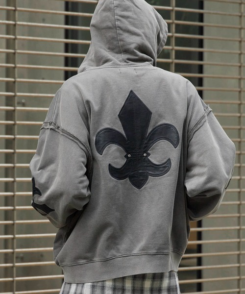 SUPPLIER/サプライヤー Fleur Leather Patch hoodie フーディー