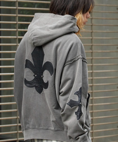 SUPPLIER/サプライヤー Fleur Leather Patch hoodie フーディー