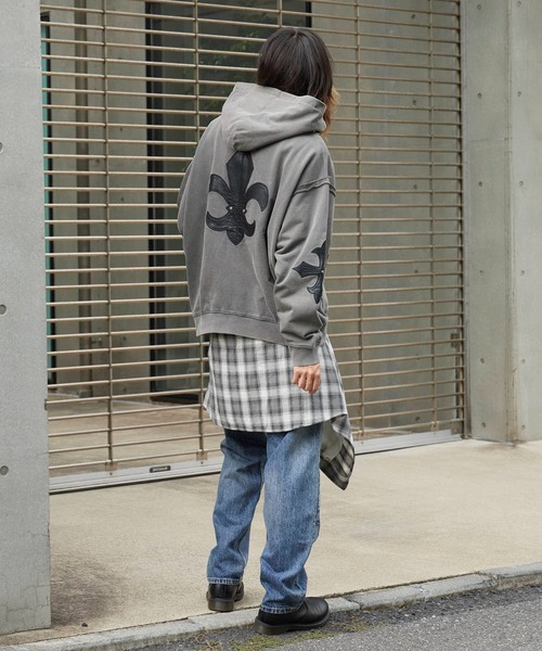 SUPPLIER/サプライヤー Fleur Leather Patch hoodie フーディー