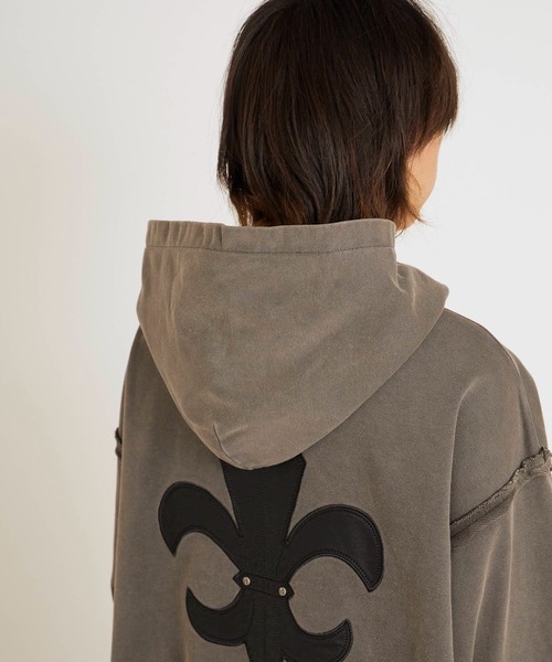 SUPPLIER(サプライヤー)の「SUPPLIER/サプライヤー Fleur Leather Patch hoodie フーディー スウェット トレーナー(パーカー・メンズ・ブラック/ベージュ・M/L/XL)」の17枚目の写真
