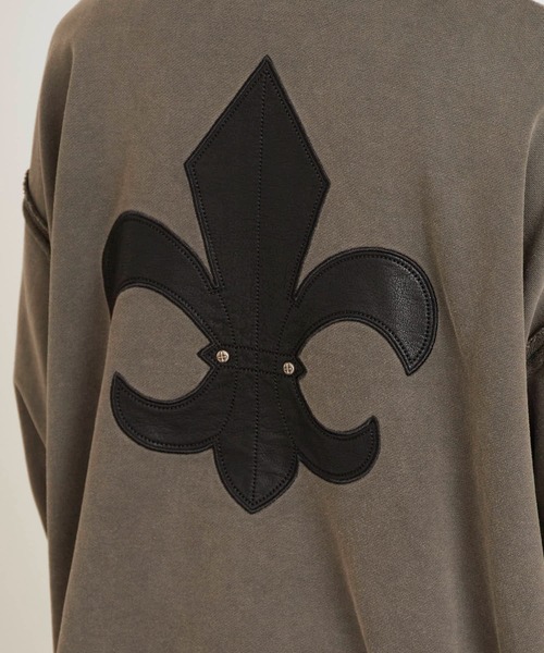 SUPPLIER(サプライヤー)の「SUPPLIER/サプライヤー Fleur Leather Patch hoodie フーディー スウェット トレーナー(パーカー・メンズ・ブラック/ベージュ・M/L/XL)」の16枚目の写真