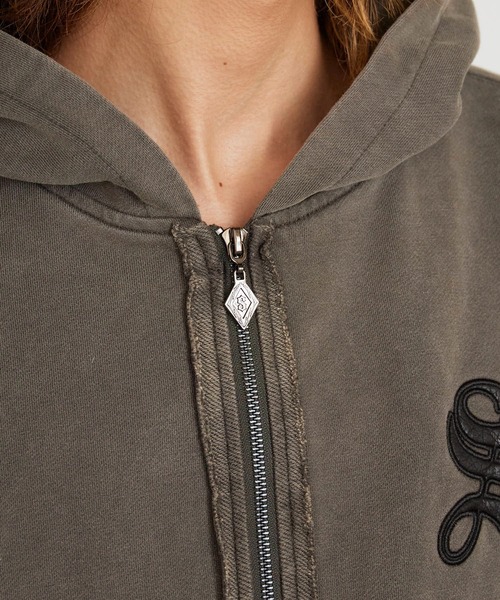 SUPPLIER(サプライヤー)の「SUPPLIER/サプライヤー Fleur Leather Patch hoodie フーディー スウェット トレーナー(パーカー・メンズ・ブラック/ベージュ・M/L/XL)」の14枚目の写真