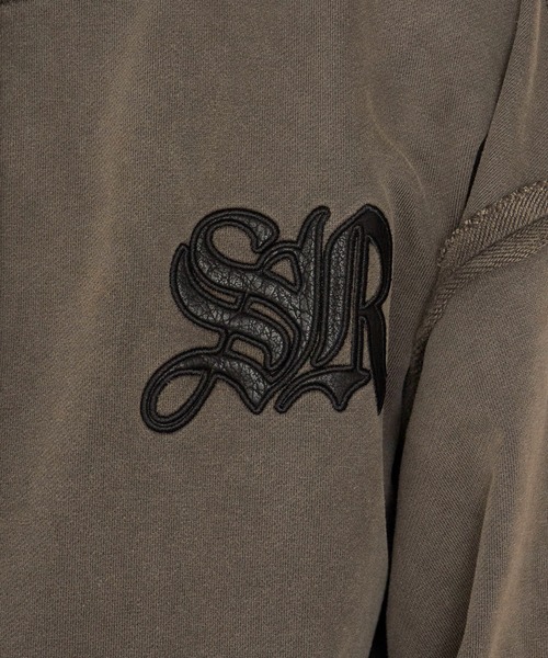 SUPPLIER(サプライヤー)の「SUPPLIER/サプライヤー Fleur Leather Patch hoodie フーディー スウェット トレーナー(パーカー・メンズ・ブラック/ベージュ・M/L/XL)」の13枚目の写真