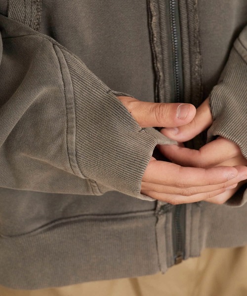 SUPPLIER(サプライヤー)の「SUPPLIER/サプライヤー Fleur Leather Patch hoodie フーディー スウェット トレーナー(パーカー・メンズ・ブラック/ベージュ・M/L/XL)」の11枚目の写真