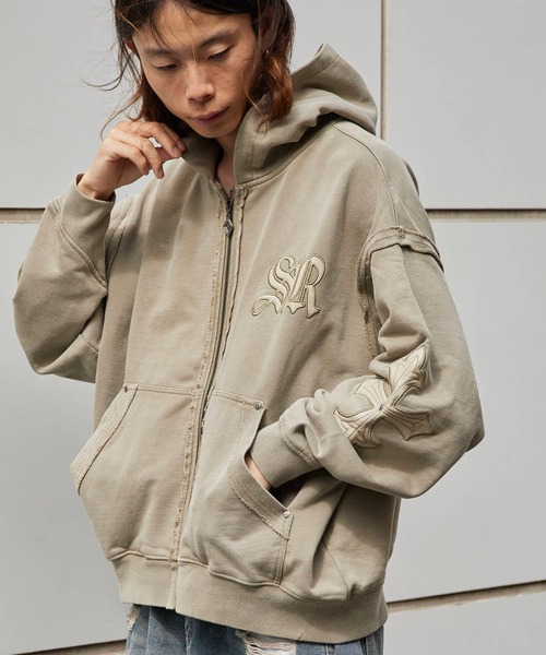 SUPPLIER/サプライヤー Fleur Leather Patch hoodie フーディー