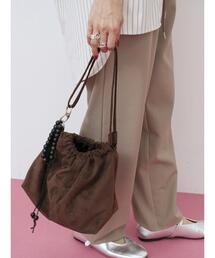 Samansa Mos2 blue | スエードショルダーバッグ(ハンドバッグ)