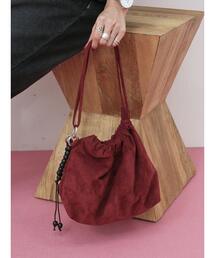 Samansa Mos2 blue | スエードショルダーバッグ(ハンドバッグ)