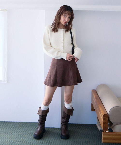 archives（アルシーヴ）の「プードルフェザーニットカーディガン（カーディガン/ボレロ・レディース・アイボリー/チャコールグレー/ベージュ/ピンク・MEDIUM）」の13枚目の写真