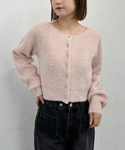 archives（アルシーヴ）の「プードルフェザーニットカーディガン（カーディガン/ボレロ・レディース・アイボリー/チャコールグレー/ベージュ/ピンク・MEDIUM）」の15枚目の写真
