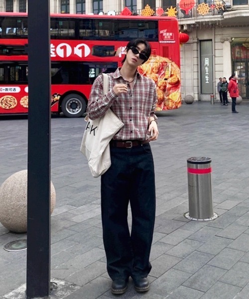 NOWLE（ノウル）の「【NOWLE】アースカラー クラシック チェックシャツ（シャツ/ブラウス・メンズ・チェック・X-LARGE/LARGE/MEDIUM）」の4枚目の写真